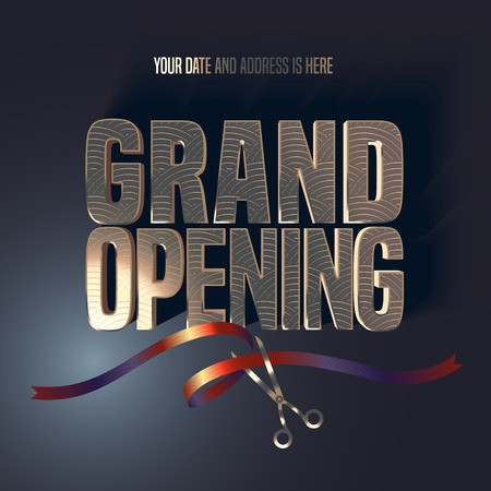 450x450 Grand Opening Vector Illustration, Background, Banner Design