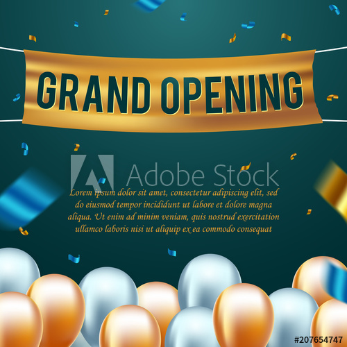 500x500 Grand Opening Vector Illustration, Background For New Store, Club