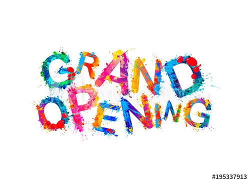 500x364 Grand Opening Vector Splash Paint Letters