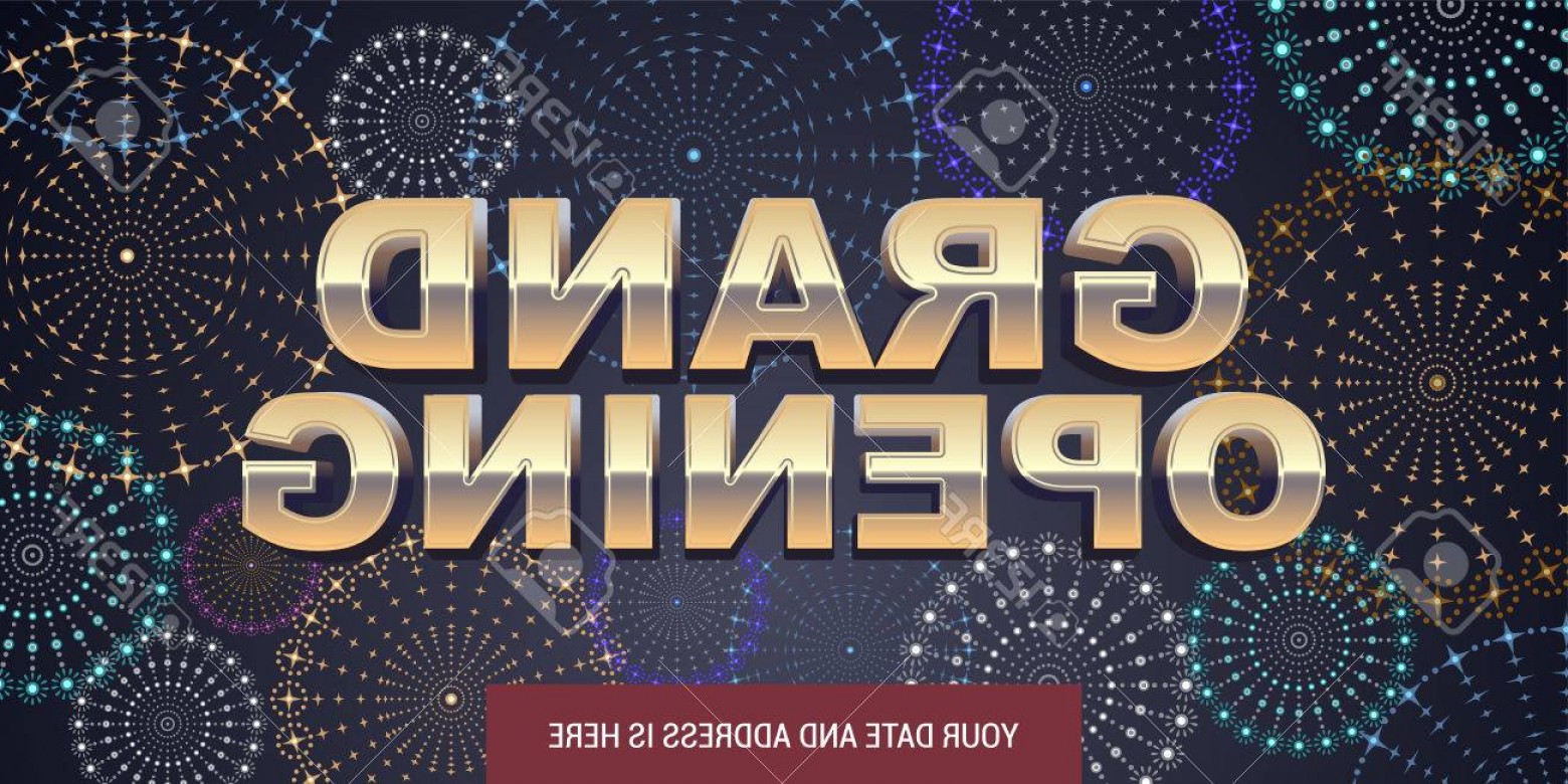 1560x780 Photostock Vector Grand Opening Vector Background Golden Sign