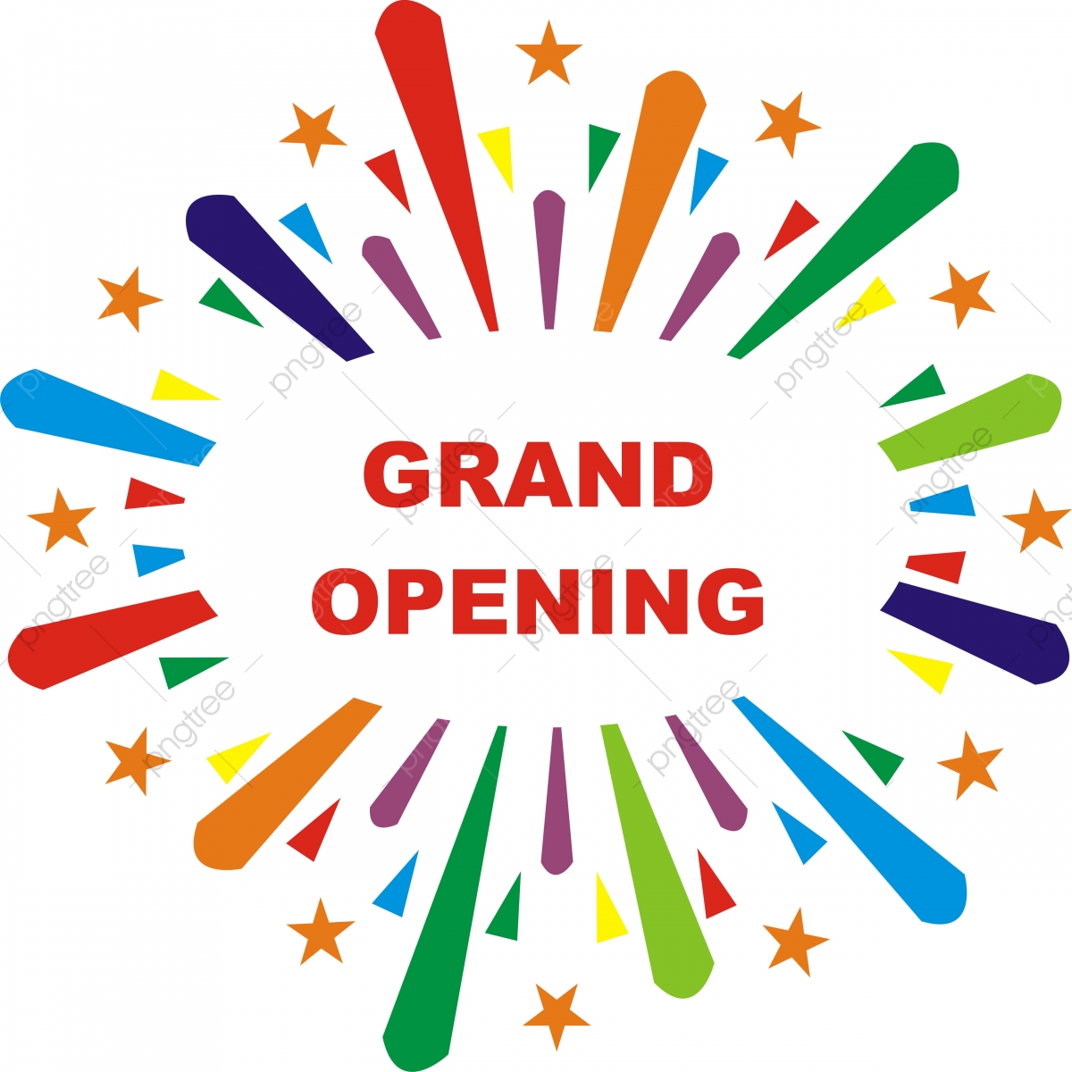 1200x1200 Grand Opening Poster Background With Sunburst, Opening, Grand