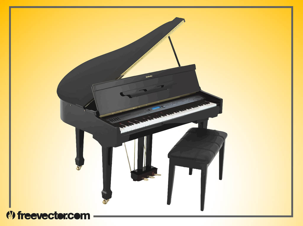 1024x765 Grand Piano Vector Graphics Vector Art Graphics
