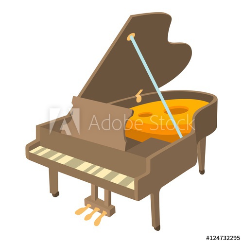 500x500 Grand Piano Icon Isometric Illustration Of Grand Piano Vector
