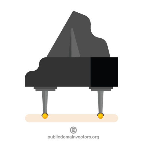 500x500 Grand Piano Vector Clip Art