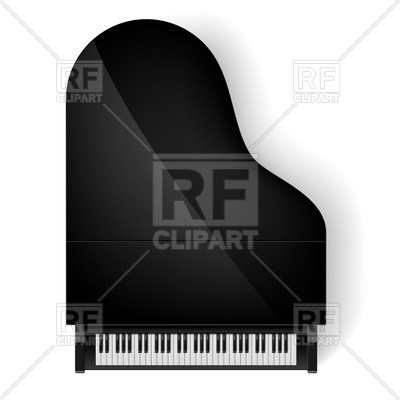 400x400 Top View Of Black Grand Piano Vector Image Of Objects Dvarg