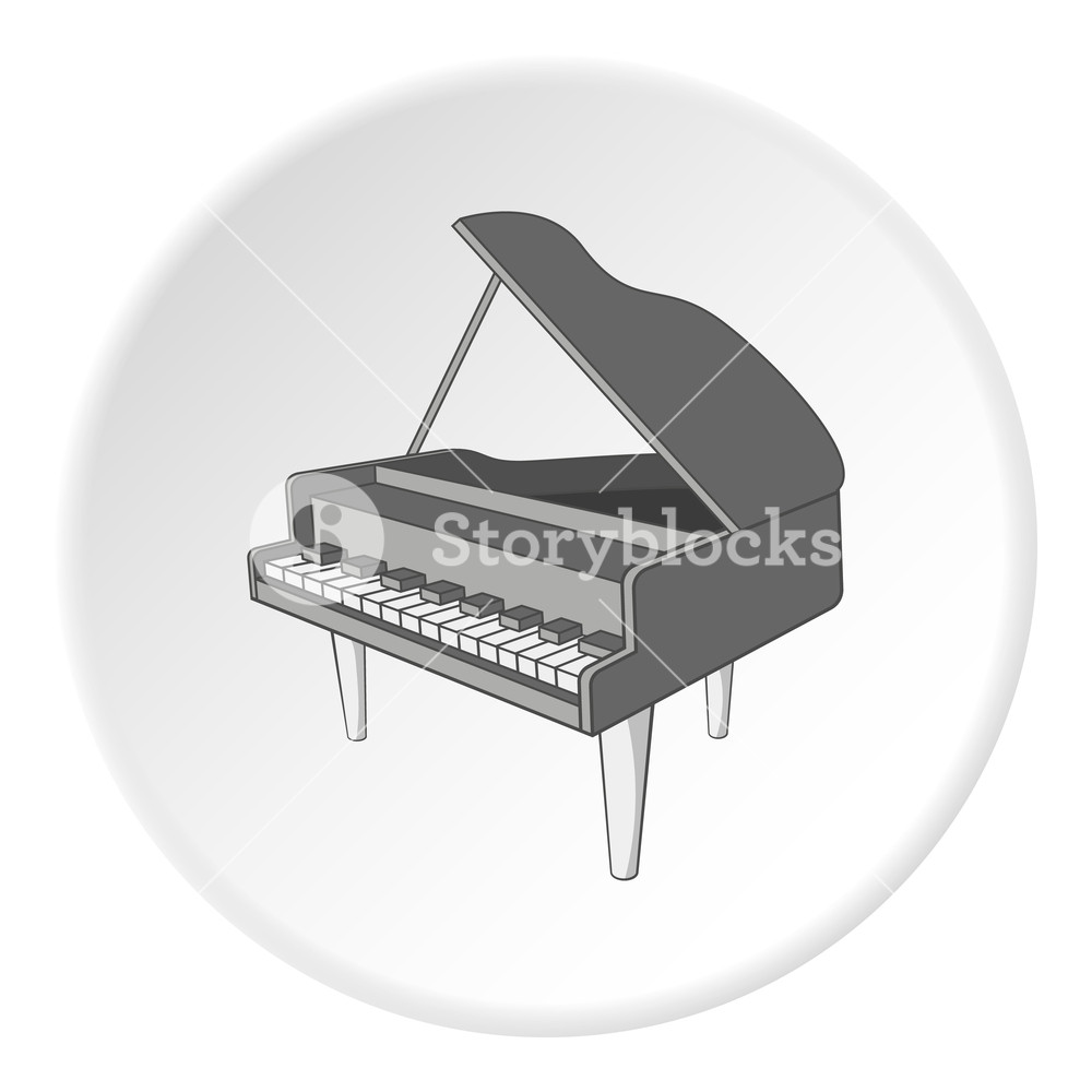 1000x1000 Black Grand Piano Icon Cartoon Illustration Of Black Grand Piano