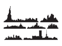 236x177 Skyline Vector Design Pattern