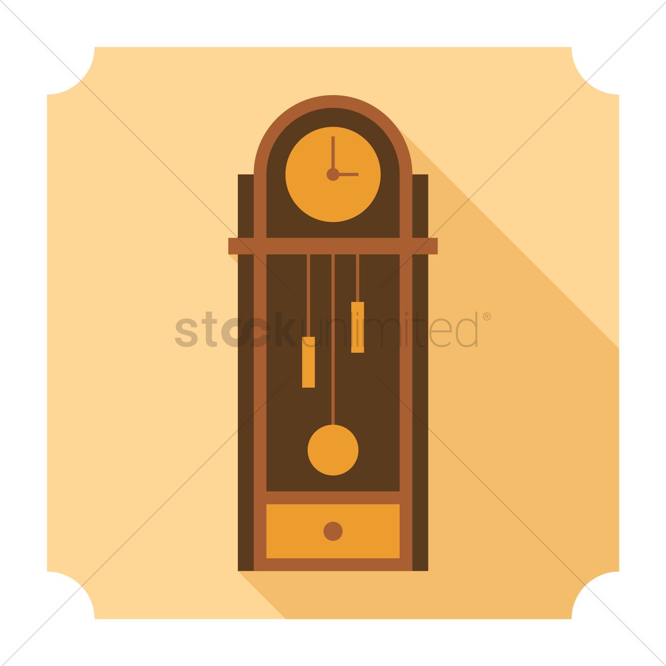 1300x1300 Grandfather Clock Vector Image