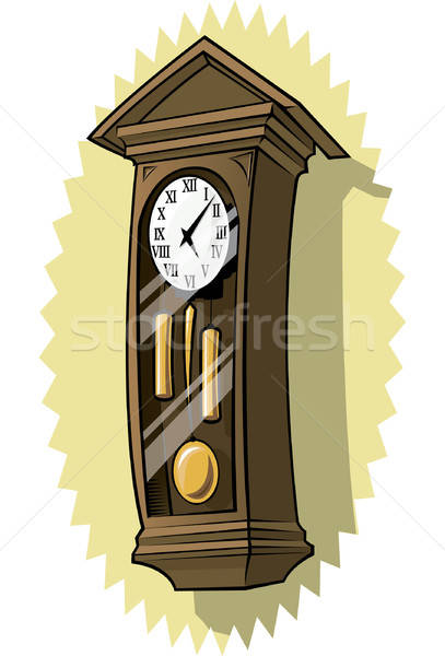 407x600 Old Grandfather Clock Vector Illustration Rob Snow