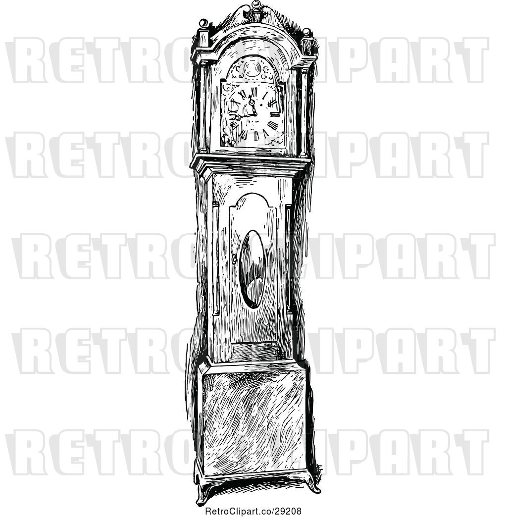 1024x1044 Vector Clip Art Of Retro Grandfather Clock