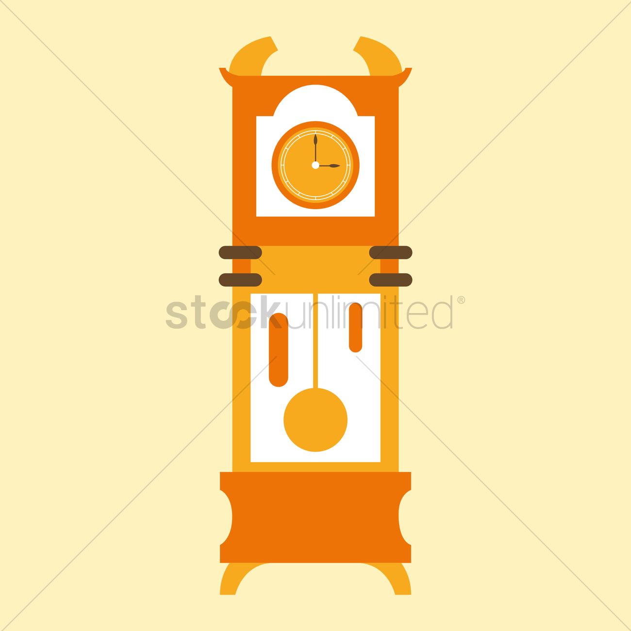 1300x1300 Free A Grandfather Clock Vector Image