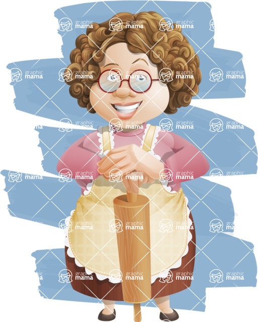 513x640 Grandma Vector Cartoon Character Aka Granny Five Course Meal