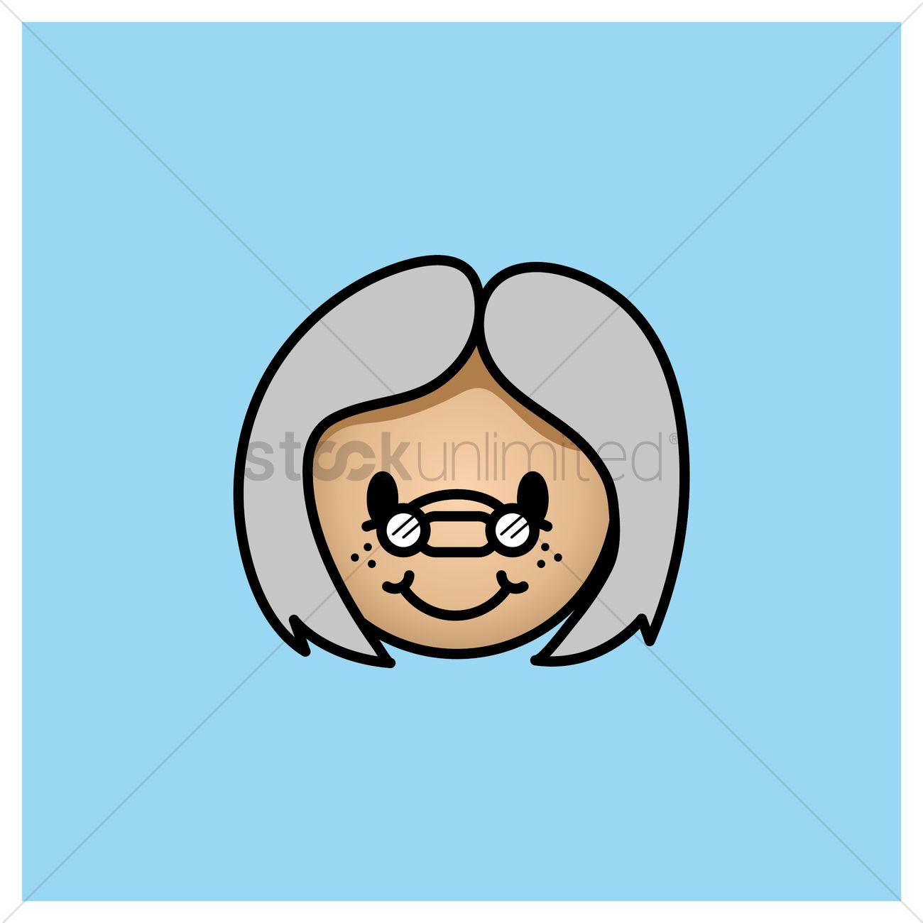 1300x1300 Cute Grandma Vector Image