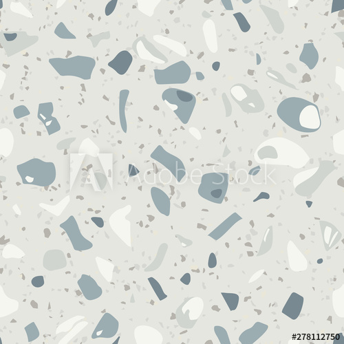 500x500 Terrazzo Seamless Pattern Vector Texture With Marble, Granite