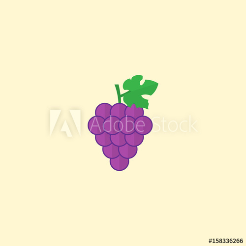 Flat Grapes Element Vector Illustration Of Flat Cluster Isolated 500x500 Flat Grapes Element Vector Illustration Of Flat Cluster Isolated