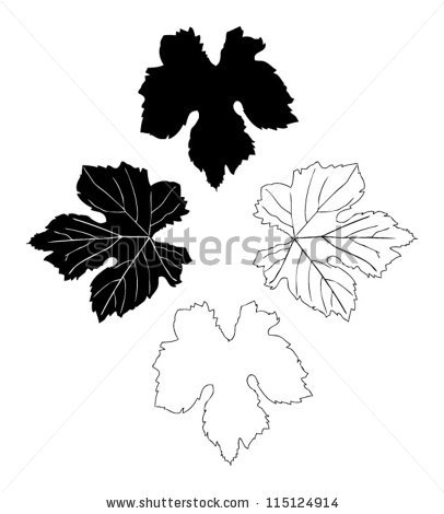 406x470 Vine Leaf Silhouette
