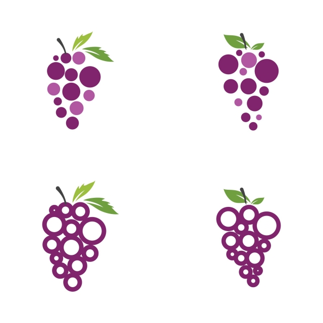 640x640 Grapes Vector Icon Illustration Design, Grape, Vector, Leaf Png