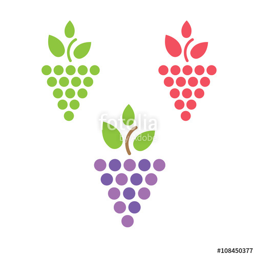 500x500 Grapes Vector Isolated Grapes Icon Grapes Logo Grapes Wine