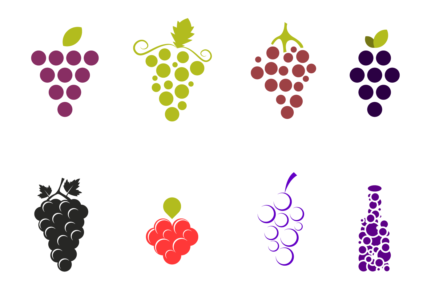 1400x980 Grape Free Vector Art