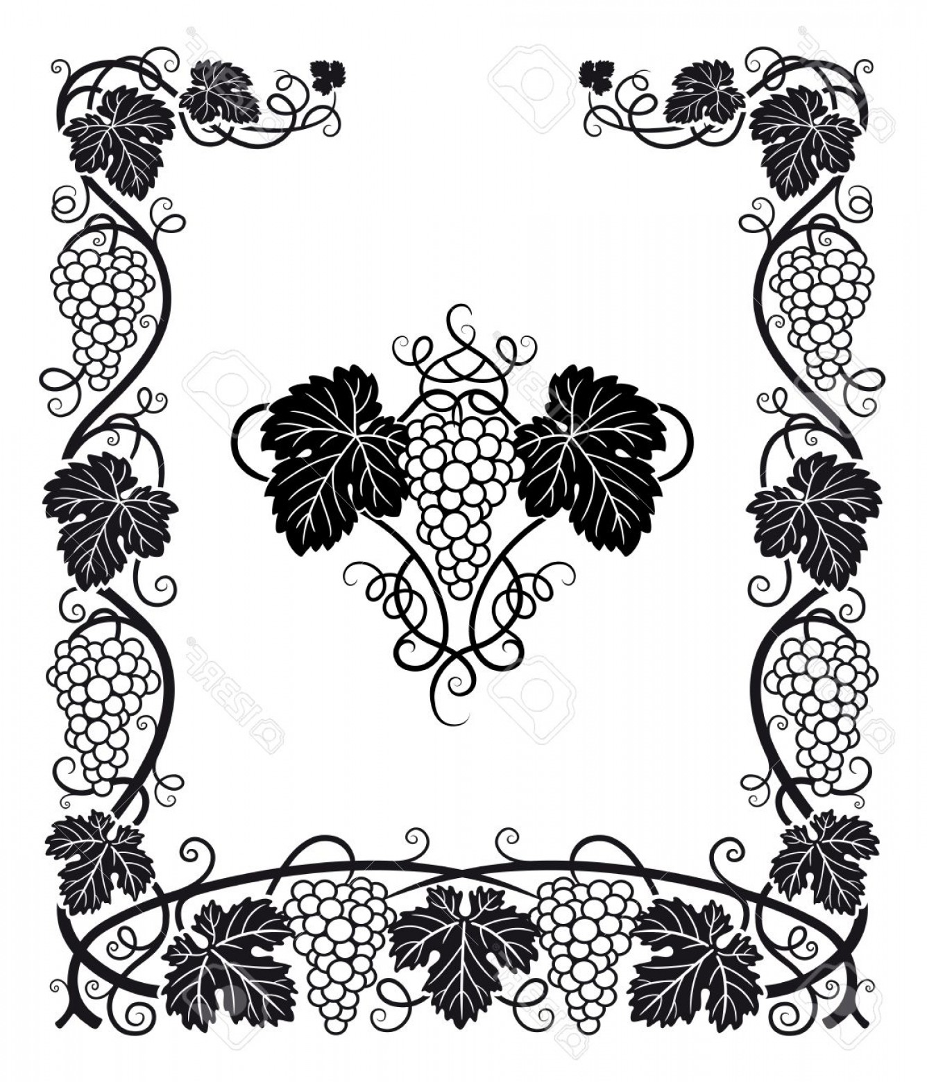 1336x1560 Photostock Vector A Beautiful Frame And Center Ornament