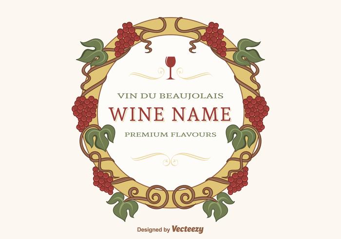 700x490 Decorative Grape Vines Vector Frame