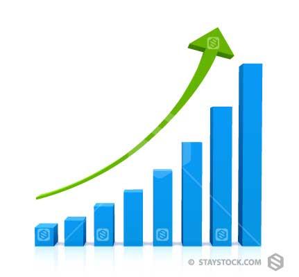 431x400 Upward Arrow Graph Vector Staystock