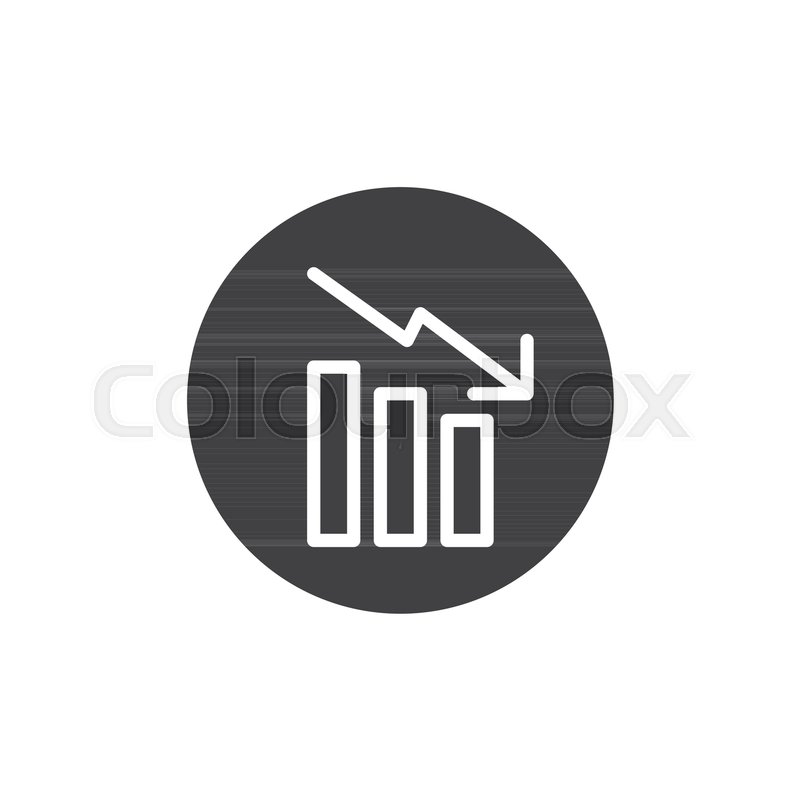 800x800 Decrease Graph Icon Vector, Filled Stock Vector Colourbox