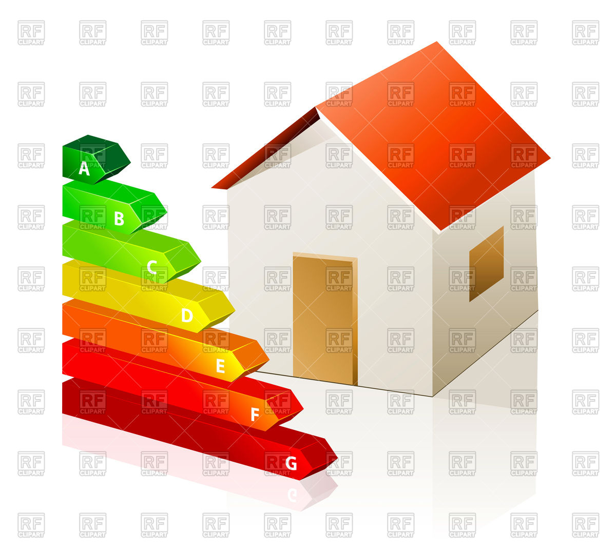 1200x1078 House And Energy Classification Graph Icon Vector Image