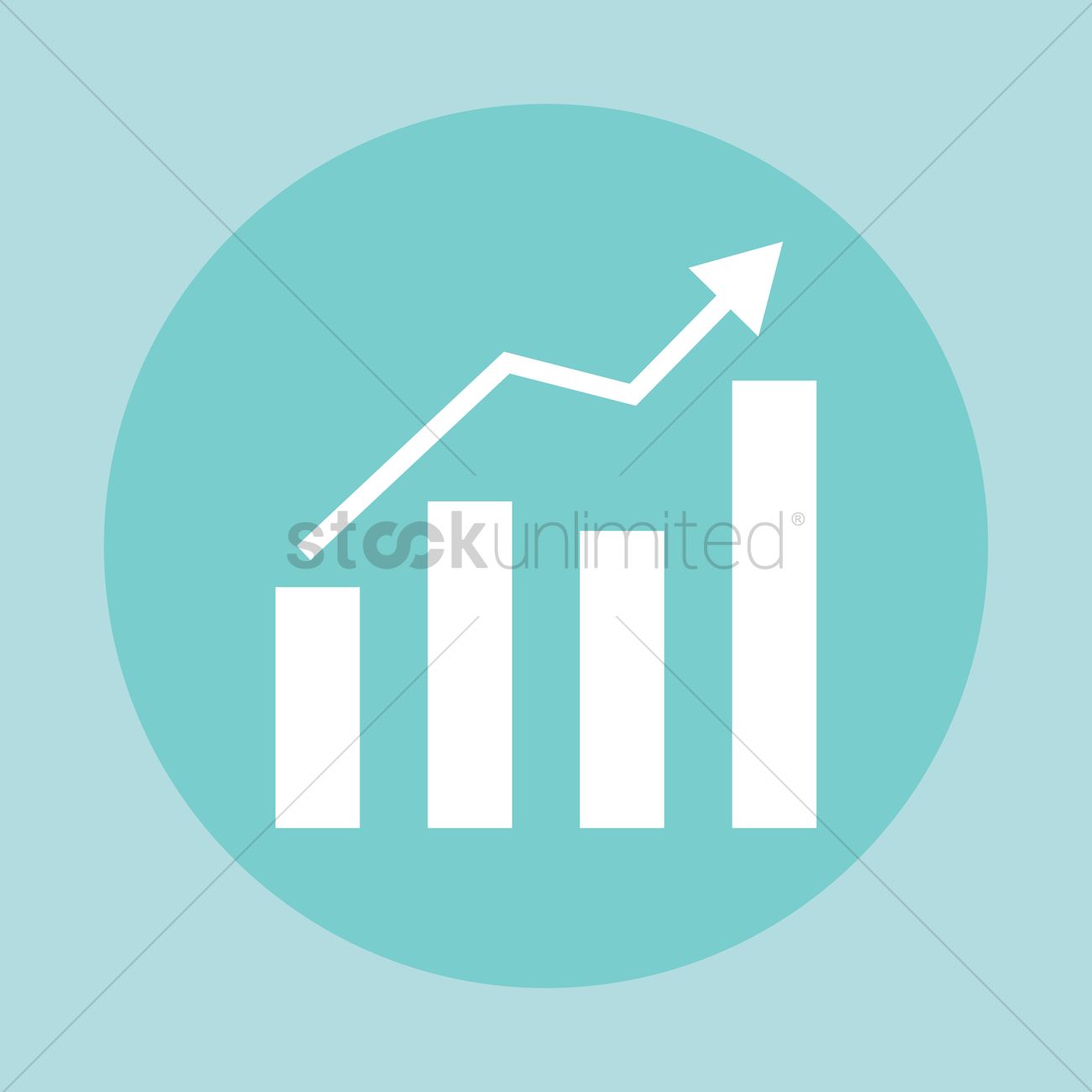 1300x1300 Increasing Bar Graph Icon Vector Image