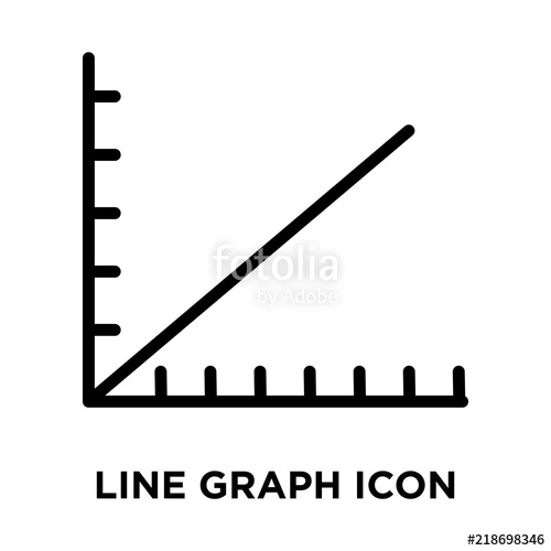 500x500 Line Graph Icon Vector Isolated On White Background, Line Graph