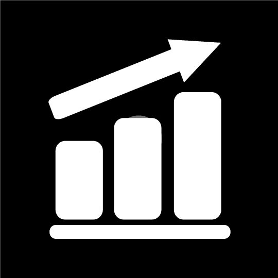 540x540 Pictograph Graph Icon Vector Illustration