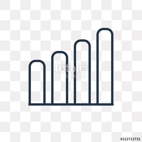 500x500 Bar Graph Icon On Transparent Background Modern Icons Vector