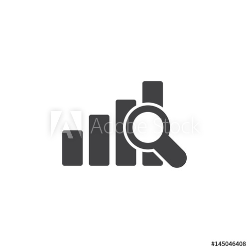 500x500 Search Graph Icon Vector Magnifying Glass