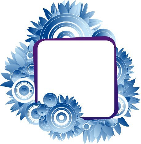 Blue Laguna Frame Vector Graphic 459x470 Blue Laguna Frame Vector Graphic