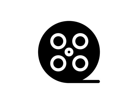 Film Glyph Vector Icon Graphic 580x435 Film Glyph Vector Icon Graphic