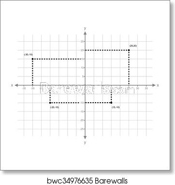362x382 Graphing X Y Points Vector, Art Print Barewalls Posters Prints