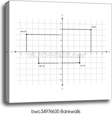 382x390 Graphing X Y Points Vector, Canvas Print Barewalls Posters