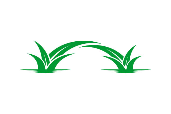 580x386 Grass Leaf Landscaping Vector Logo Graphic