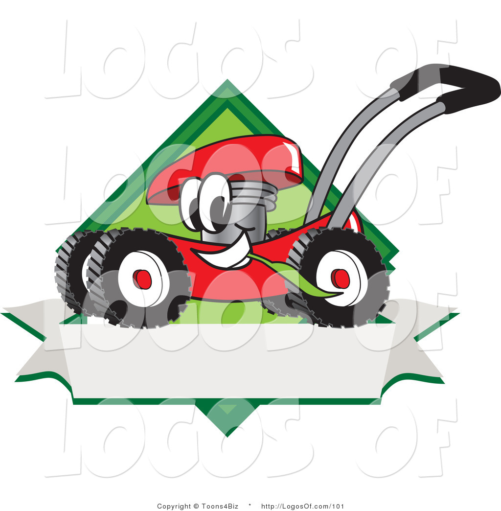 1024x1044 Logo Vector Of A Happy And Smiling Red Lawn Mower Mascot Cartoon
