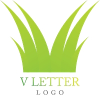 200x189 V Grass Letter Green Logo Vector