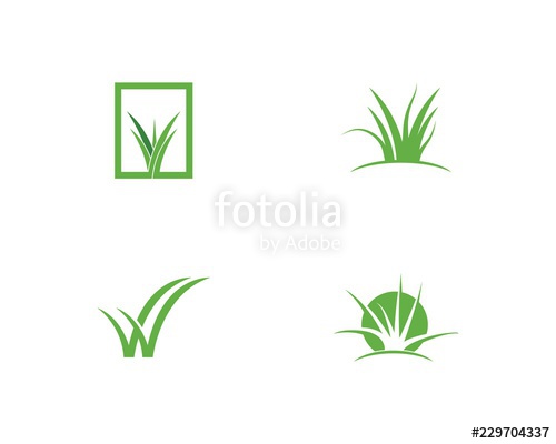 500x400 Grass Logo Vector Stock Image And Royalty Free Vector