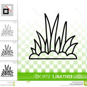 300x300 Grass Icon Outline Style Vector Hoodamathrun