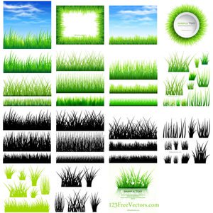 300x300 Free Grass Vector Art