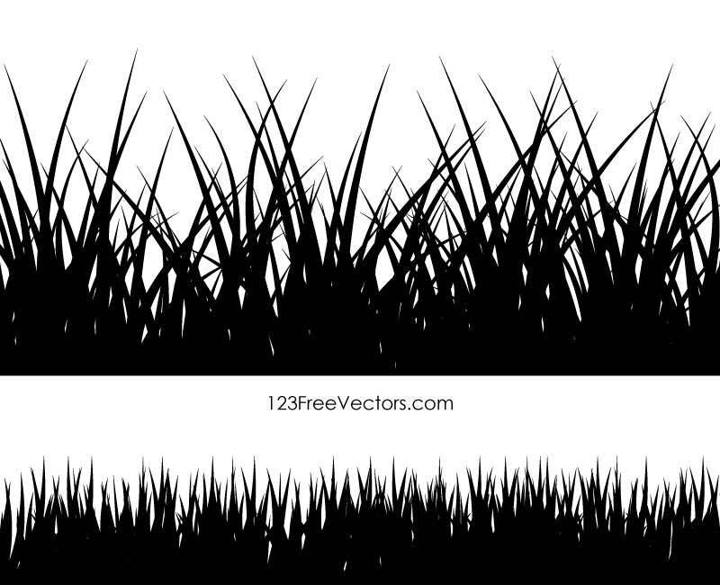 800x650 Grass Vector Silhouette Illustration