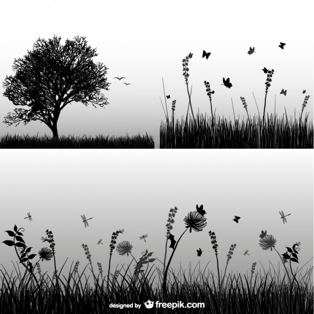 626x625 Grass Silhouette Vector Free Download
