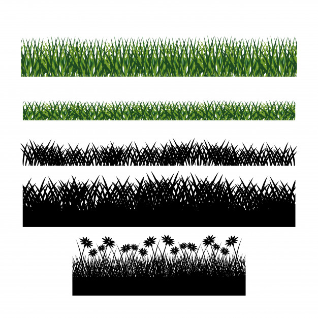 626x626 Grass Silhouette Vector Premium Download
