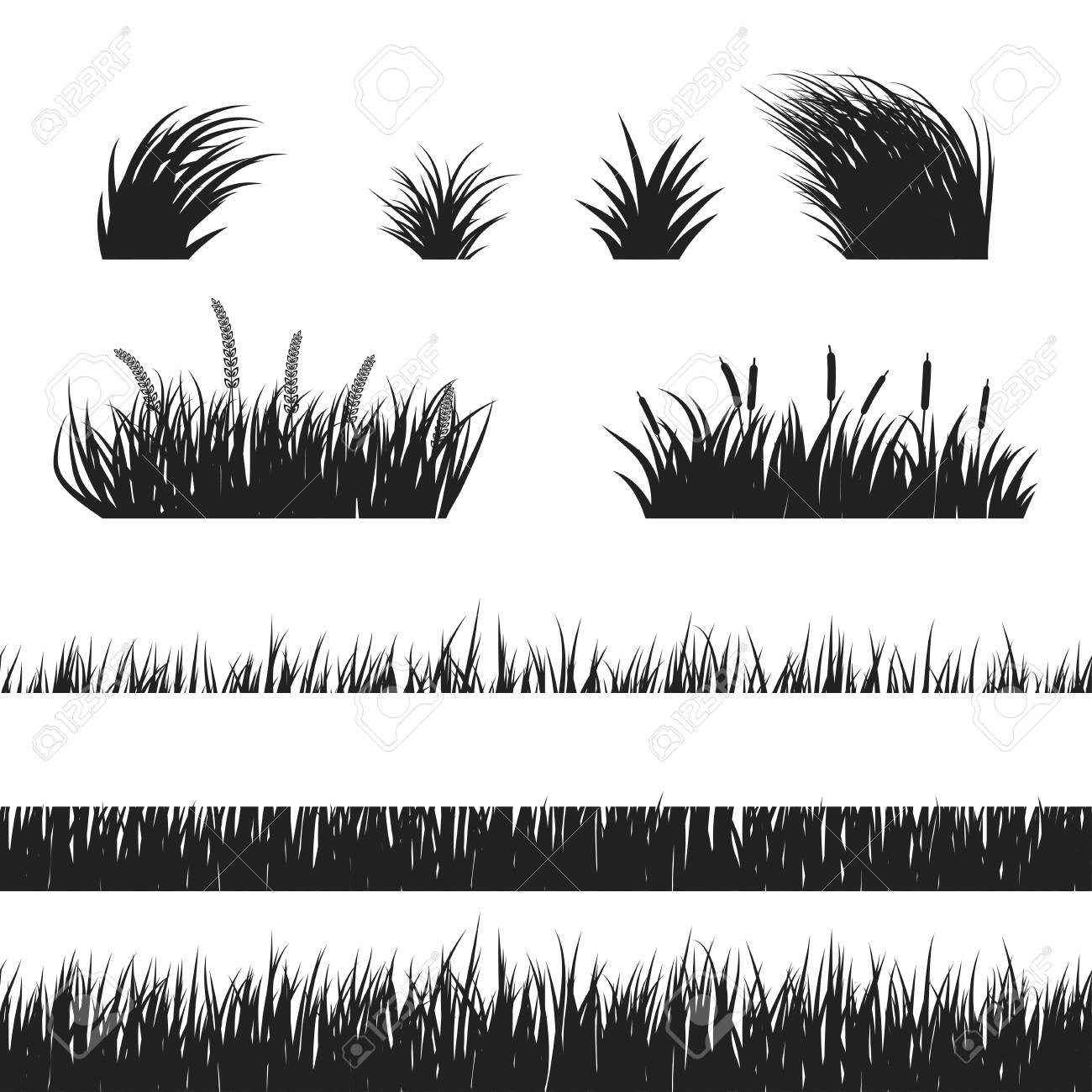 1300x1300 Huge Collection Of 'grass Silhouette Clip Art' Download More Than