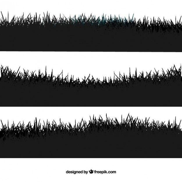 626x626 Set Of Grass Silhouettes Free Vector Cricut Ideas Grass