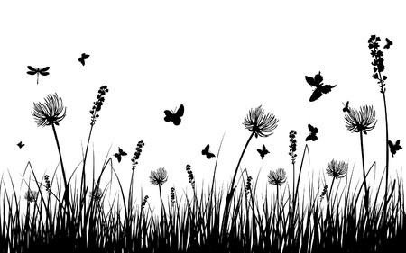 450x281 Vector Grass Silhouettes Background For Design Use Royalty