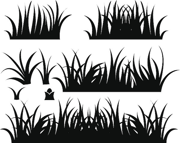 600x476 Grass Vector Art Print